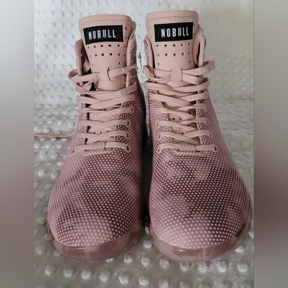 NO BULL High-Top Dusty Rose Tye-Dye Trainers Women's.